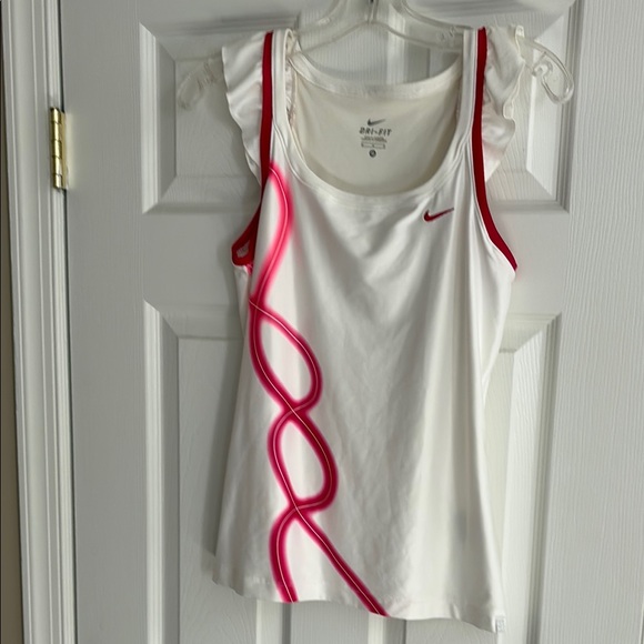 Nike Tops - Nike Women’s White Tank Top with Pink Accent